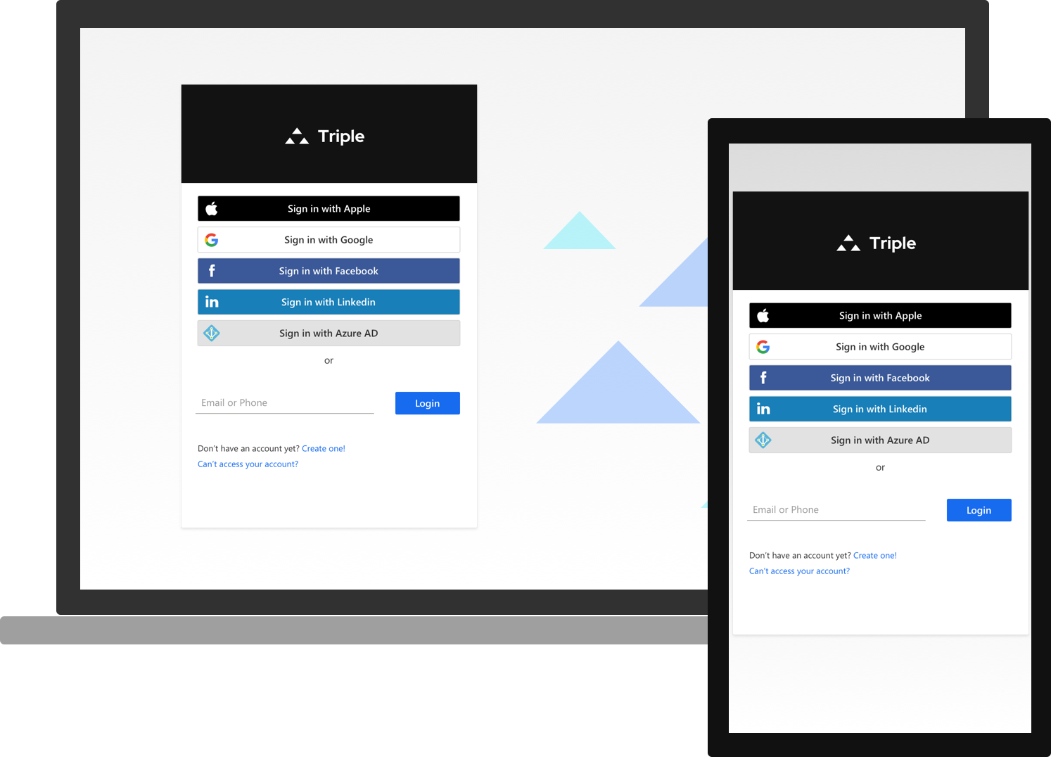 Demo of Authgear on Mobile and Desktop devices